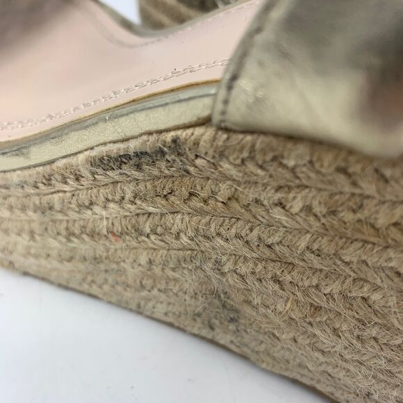 Zara Basics Womens 8.5 39 Platform Sandals Espadrille Platform Wedge Boho - Picture 5 of 12